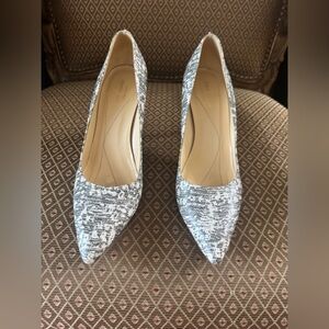 Kate Spade gray and White Heels